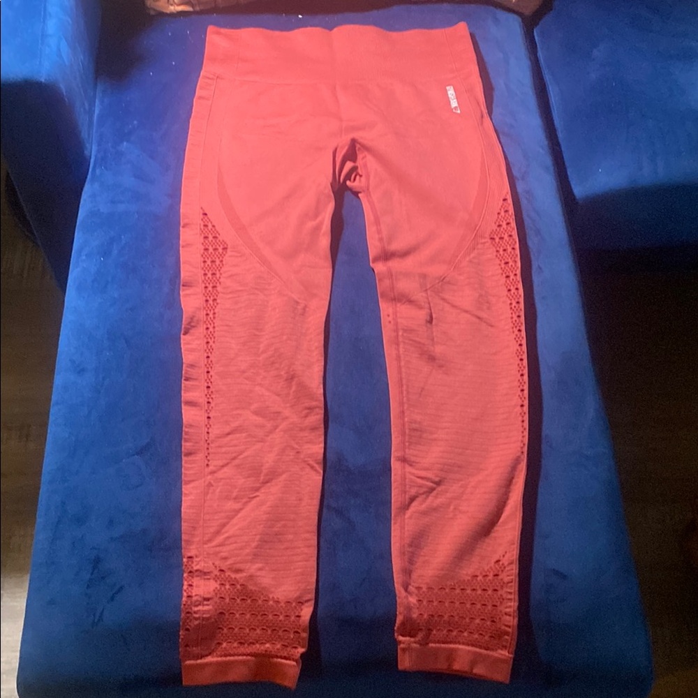 Red Pink Gymshark leggings